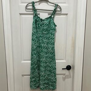 Japna Green Floral Midi Dress